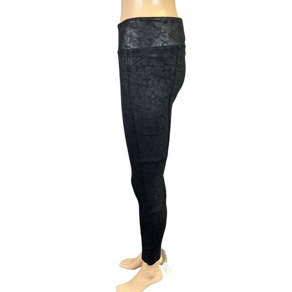 Mudd Womens Leggings Faux Leather FLX Stretch 24 7 Skinny Ankle Black Small - Picture 7 of 10